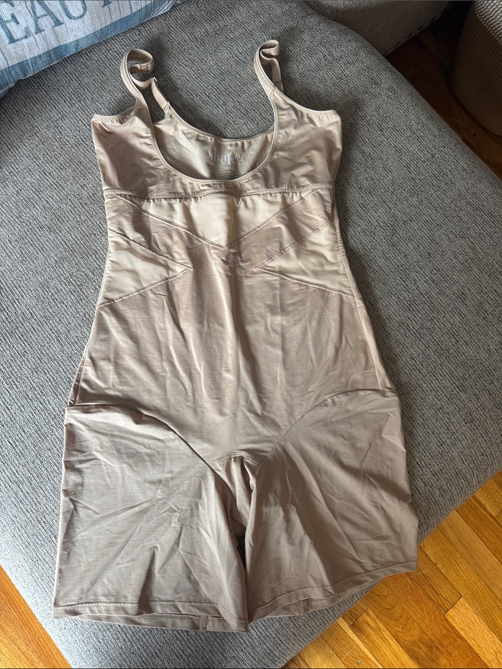 Shapermint Beige Sculpting Full-Body Bodysuit